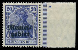 MEMEL 1920 GERMANIA Nr 4 Postfrisch SRA X41695E - Memel (Klaipeda) 1923