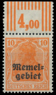 MEMEL 1920 GERMANIA Nr 14 WOR Postfrisch Ungebraucht ORA X416A96 - Memel (Klaïpeda) 1923
