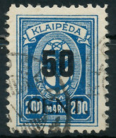 MEMEL 1923 Nr 197 Gestempelt Gepr. X416B02 - Memel (Klaipeda) 1923