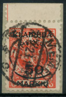 MEMEL 1923 Nr 126 Zentrisch Gestempelt Briefstück Gepr. X416BDE - Memelgebiet 1923