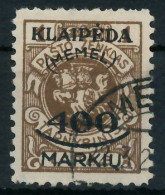 MEMEL 1923 Nr 128 Gestempelt Gepr. X416BF2 - Memel (Klaipeda) 1923