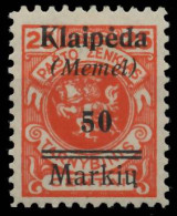 MEMEL 1923 Nr 131 Ungebraucht X416C4A - Memel (Klaïpeda) 1923