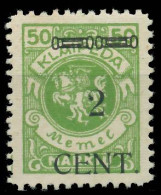 MEMEL 1923 Nr 177III Ungebraucht X41E5C6 - Memel (Klaipeda) 1923