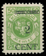 MEMEL 1923 Nr 177III Ungebraucht X41E5C6 - Klaipeda 1923