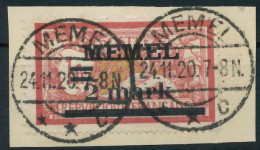 MEMEL 1920 Nr 28y Zentrisch Gestempelt SENKR PAAR X44780A - Memel (Klaïpeda) 1923