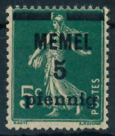 MEMEL 1920 Nr 18c Ungebraucht X44786A - Memel (Klaïpeda) 1923