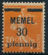 MEMEL 1920 Nr 21y Ungebraucht X44789E - Memelland 1923