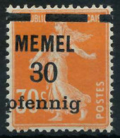 MEMEL 1920 Nr 21z Postfrisch X4478A6 - Memel (Klaïpeda) 1923