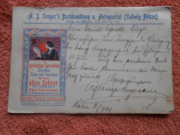 AK Deutschland Koln Jonger's Buchhandlung Antiquariat Ludwig Fritze 1901 - Autres & Non Classés