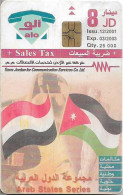 Jordan - Alo - Arab States Series - Egypt, 12.2001, 8JD, 25.000ex, Used - Jordanie