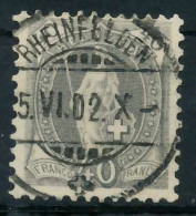 SCHWEIZ STEHENDE HELVETIA Nr 61YCc D Zentrisch Gestempelt X6B6312 - Used Stamps