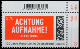 BRD BUND 2023 Nr 3790 Postfrisch ECKE-ORE X6C285E - Unused Stamps