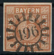 BAYERN MÜHLRADSTEMPEL AUF Nr 4II GMR 196 ZENTR- X6D3DE6 - Used