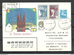 LITAUEN Lietuva Lithuania 1991 Stationery Cover To Belarus - Lituanie