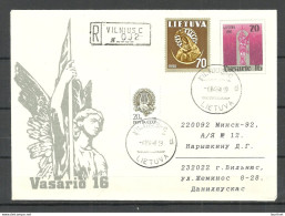 LITAUEN Lietuva Lithuania 1994 Stationery Cover To Belarus - Lithuania