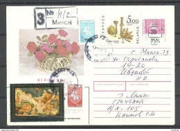 Belarus Weissrussland 1994 Postal Stationery Provisional Hand-stamp Overprint Registered Letter - Bielorussia