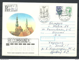 UKRAINE UKRAINA 1993 Registered Cover O Kiev-1 To Belarus Nach Weissrussland - Oekraïne