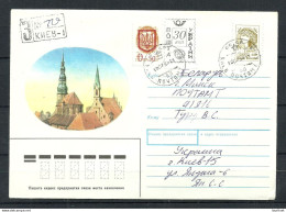 UKRAINE UKRAINA 1993 Registered Cover O Kiev-1 To Belarus Nach Weissrussland - Ucraina