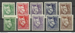 BELARUS 1919 General Bulak-Bulakhov Complete Sets Imperforated + Perforated MNH/MH NB! 1 Stamp Has Thinned Place! - Bielorussia