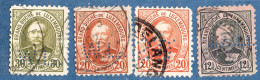 Luxemburg 1891, Adolf Stamps With Perfins 4 Values Cancelled - 1906 Guillaume IV