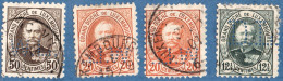 Luxemburg 1891, Adolf Stamps With Perfins 4 Values Cancelled - 1906 Guglielmo IV