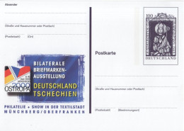 Germany Deutschland-Czechia Czech Republic 2000 Briefmarkenausstellung Munchberg, Stamp Show - Cartes Postales - Neuves
