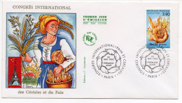 FDC France 1992 - Congrès International Des Céréales Et Du Pain -  YT 2757 - Paris - 1990-1999