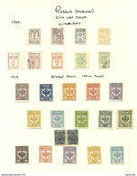 RUSSIA 1918-1920 Civil War = Stamps On Page, Mostly Unused Generals Denikin Judenitch Avalov - Otros & Sin Clasificación