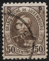 Luxemburg 1891, 50 C Adolf Stamp SP Service Overprint 1 Value Cancelled - 1906 Wilhelm IV.