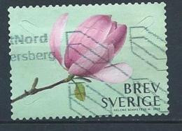 Suède 2015 3034 Oblitéré Fleurs Magnolias - Usados