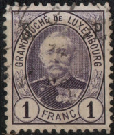 Luxemburg 1891, 1 Fr Adolf Stamp Perforation 12½ SP Service Overprint 1 Value Cancelled - 1906 Willem IV