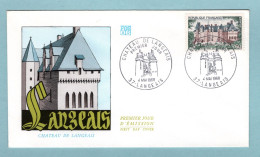 FDC France 1968 - Château De Langeais - YT 1559 - 37 Langeais - 1960-1969