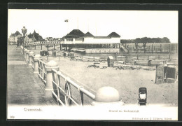 AK Travemünde, Strand Mit Badeanstalt  - Lübeck-Travemuende