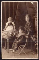 Postcard - Children - Three Kids In Costumes - Portraits