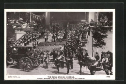 Postal The Royal Spanish Wedding - Prince & Princess Of Wales Leaving The Church Of San Jeronimo  - Königshäuser