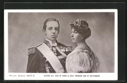 Postal Alfonso XIII., King Of Spain & Princess Ena Of Battenberg  - Familles Royales