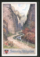 AK Deutscher Schulverein Nr. 451: Semmering - Adlitzgräben  - Guerre 1914-18