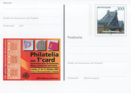 Germany Deutschland 2000 Messe Leipzig, Koln, Philatelia Mit T'card, 150 Jahre Sachsische Briefmarken, Dresden Brucke - Postkaarten - Ongebruikt