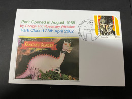 17-5-2024 (5 Z 17) Australian Personalised Stamp Isssued For Jurassic Park 30th Anniversary (Dinosaur & Fantasy Glades) - Prehistorisch