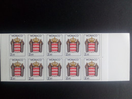 MONACO 10 X MH 0-1 POSTFRISCH LANDESWAPPEN 1987 MIT JE 10 X 1832 - Booklets