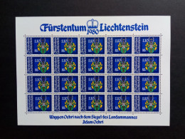 LIECHTENSTEIN MI-NR. 743-746 POSTFRISCH(MINT) KLEINBOGENSATZ WAPPEN DER LANDAMMÄNNER (I) 1980 - Francobolli