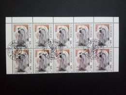JUGOSLAWIEN MI-NR. 2662-2665 GESTEMPELT(USED) BOGENTEIL(10) HUNDE 1994 HUSKY BASSET TERRIER MALTESER - Honden