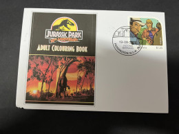 17-5-2024 (5 Z 17) Australian Personalised Stamp Isssued For Jurassic Park 30th Anniversary (Dinosaur & Jurassic Park) - Preistorici