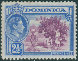 Dominica 1938 SG103 2½d Purple And Bright Blue KGVI Picking Limes MNG (amd) - Dominica (1978-...)