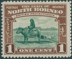 Malaysia North Borneo 1939 SG303 1c Buffalo Transport MLH - Borneo Septentrional (...-1963)