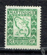 Timbre Taxe : Carte De La Martinique - Portomarken