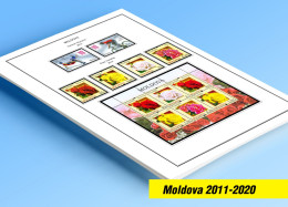 COLOR PRINTED MOLDOVA 2011-2020 STAMP ALBUM PAGES (52 Illustrated Pages) >> FEUILLES ALBUM - Pre-printed Pages