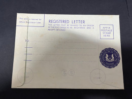 17-5-2025 (5 Z 17) Singapore "registered" Letter 1975 (60c Unused) - Singapur (1959-...)