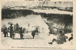 74 - CHAMONIX LES BOSSONS Concours De Sauts Vue Prise Du Haut CPA 391-B Sortie Du Carnet J.O. 1924 - éd. Aug. COUTTET - Chamonix-Mont-Blanc