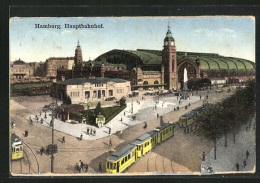 AK Hamburg-St.Georg, Hauptbahnhof Mit Strassenbahnverkehr  - Mitte